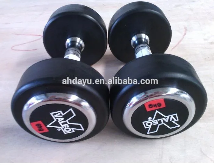 Fixed Rubber Dumbbell with Steel