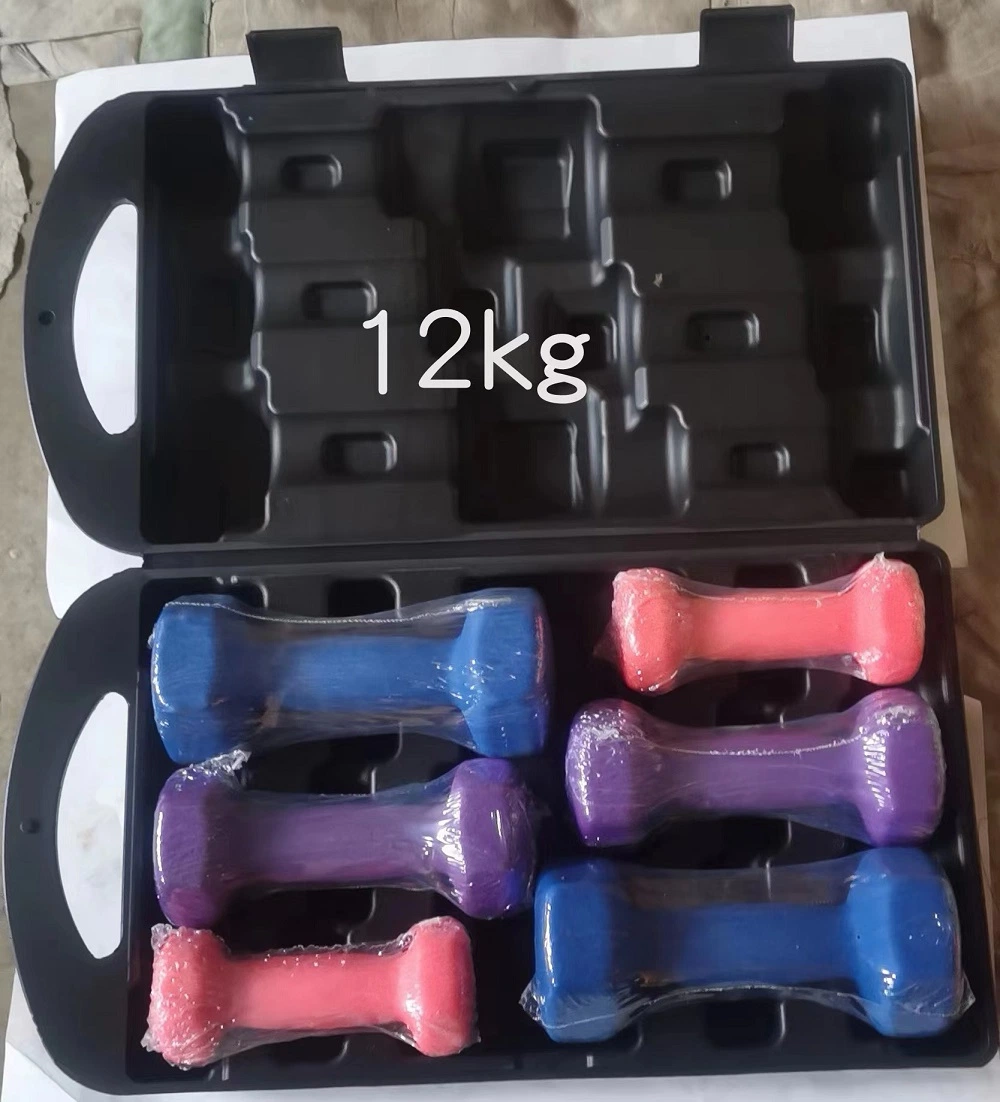 Best Seller Colorful Neoprene Vinyl Dumbbell Set 6kg 8kg 10kg and 12kg