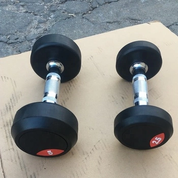 High Quality Round Rubber Coated Dumbbell