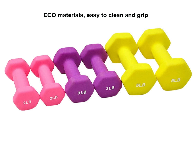 Neoprene Dumbbell Set Fitness Equipment for Powerlifting