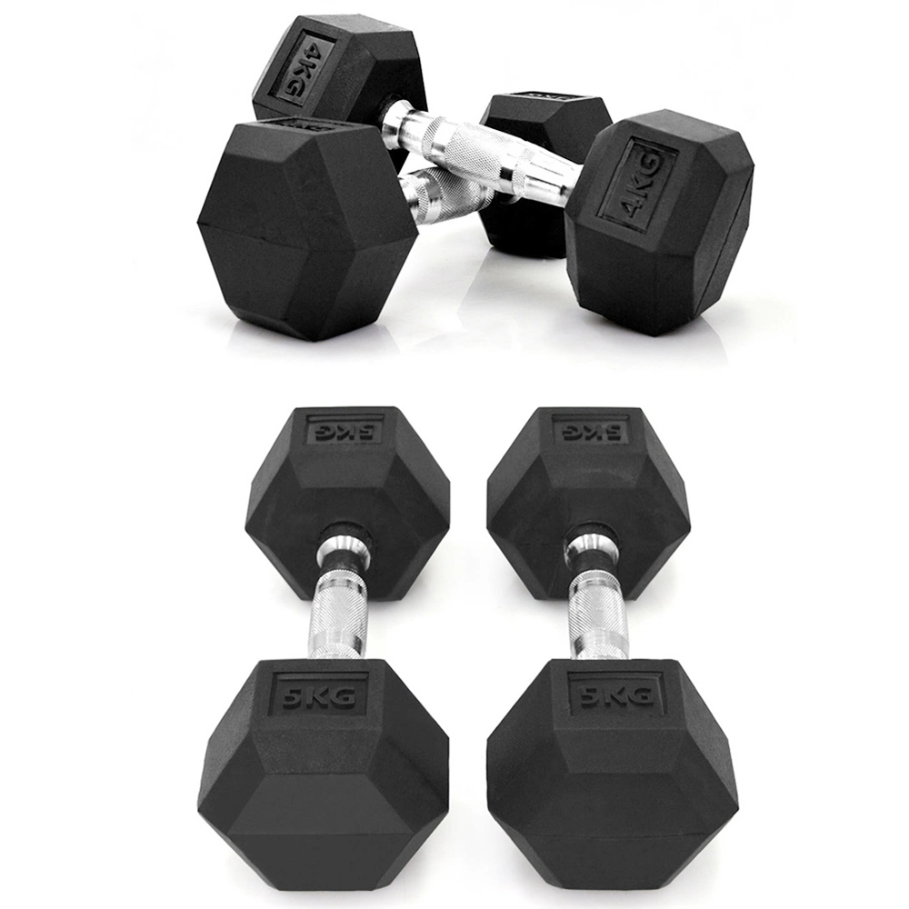 Gym Equipment Round Rubber Gym Fitness Dumbbell