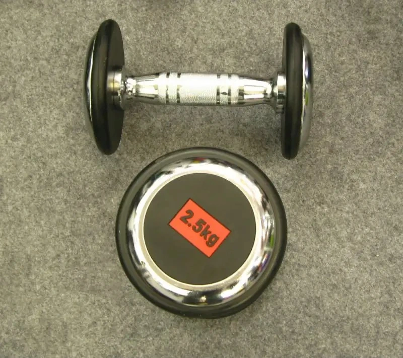 Fixed Rubber Dumbbell with Steel