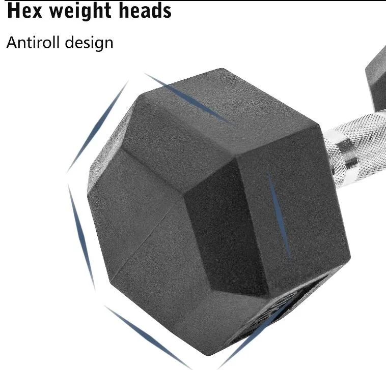 Wholesale Power Training Hex Weight Lifting Rubber Coated Power Training Sport Lifting Gym Dumbbell Set