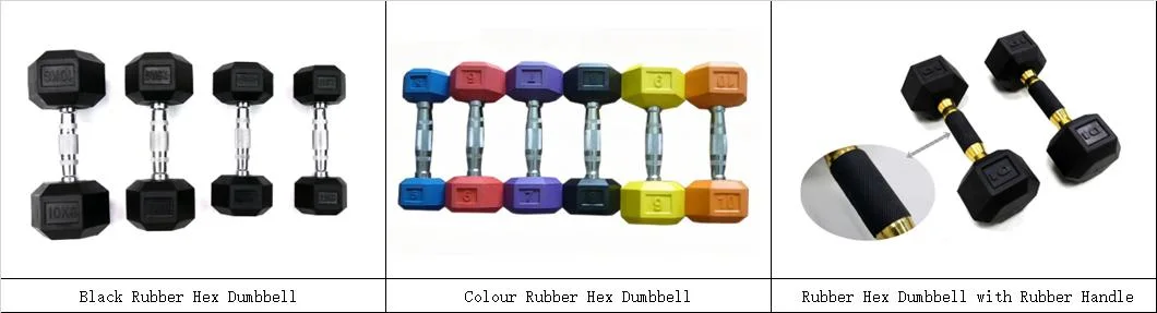 High Quality Dodecagon Head Rubber Coated Dumbbell