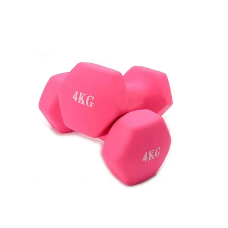Best Selling Indoor Fitness Equipment Unisex Colorful Vinyl Dipping Hex Dumbbell