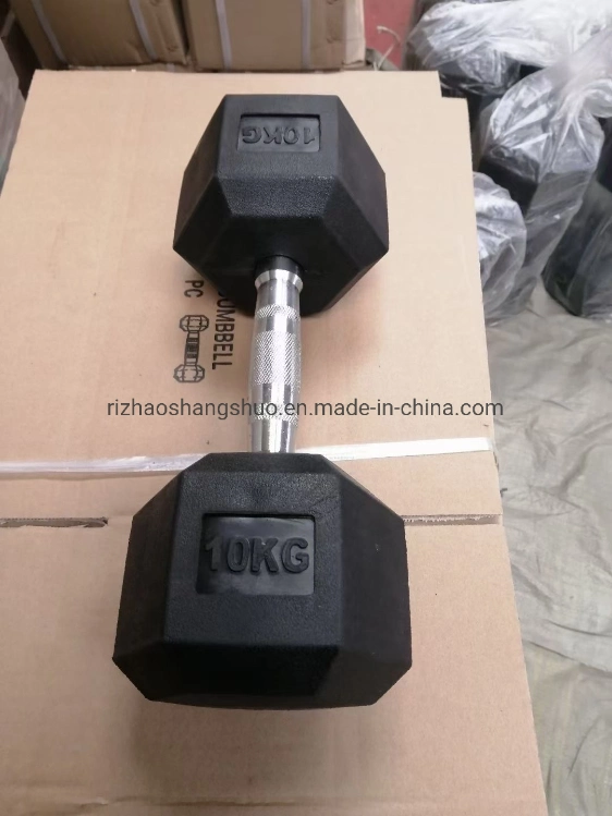 Wholesale Hex Dumbbell Rubber Dumbbell Cross Fitness Dumbbell Set