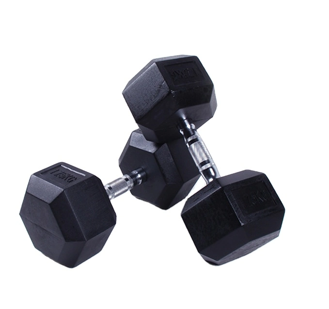 Wholesale Home Gym Fitness Hexagonal Dumbbell Weight Lifting Rubber Coated Hex Dumbbell