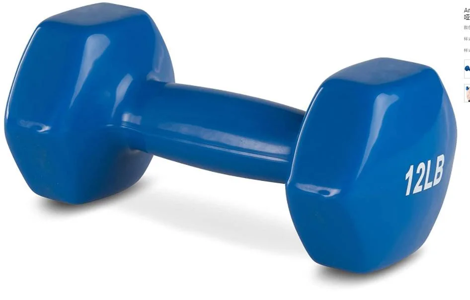 Basics Vinyl Coated Hand Weight Pair Set of 2 12lb Dumbbell