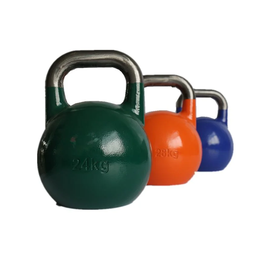 China Fitness Sport Goods Equipment Body Building Painting PRO Grade Cast Iron Unfilled Kettlebell Steel Competition Kettlebells