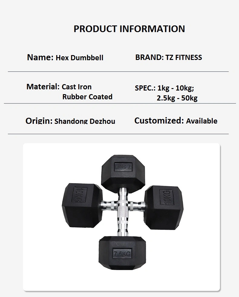 Environmental Rubber All Tz Fitness Carton Free Weights Dumbbell Set