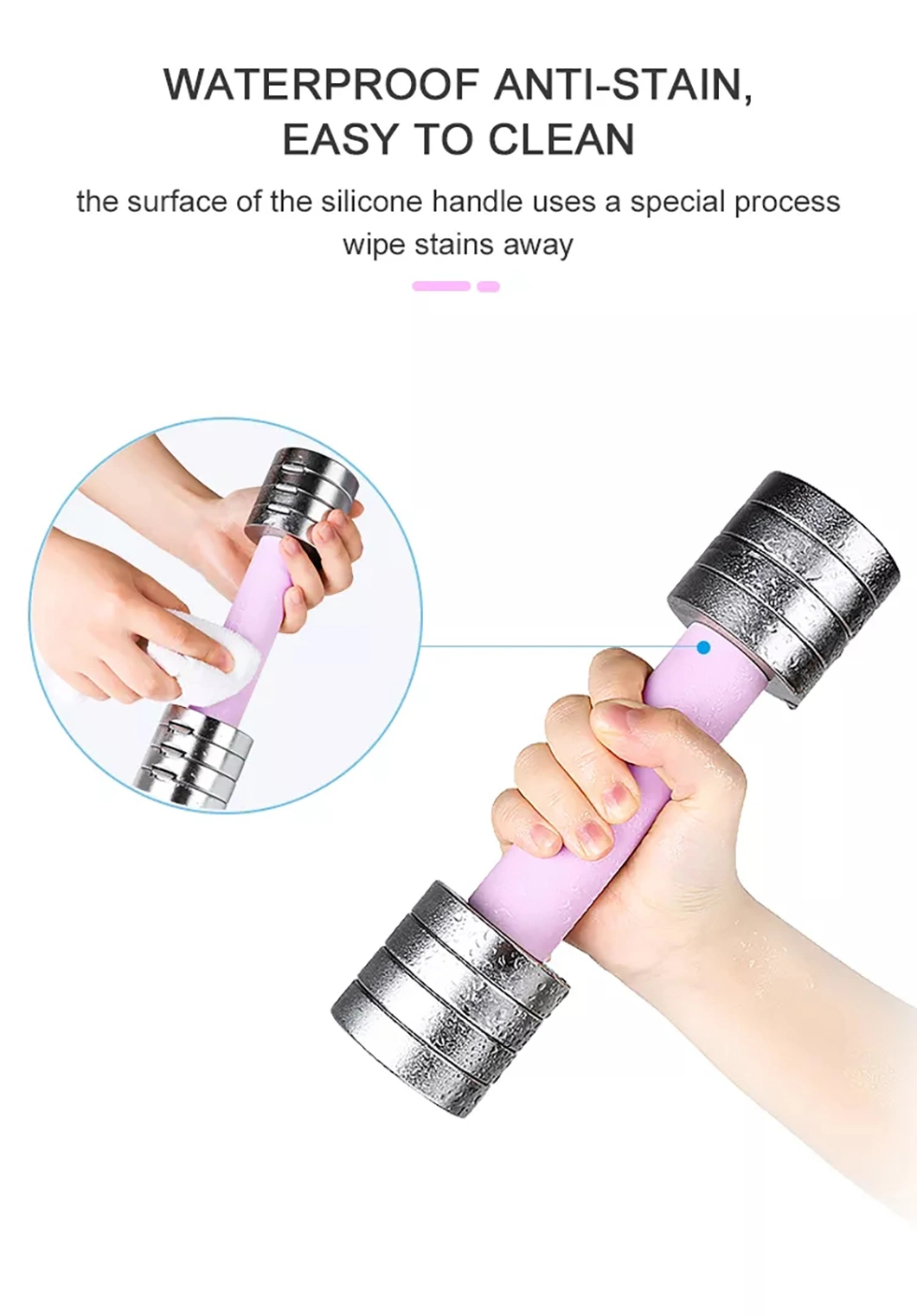 Factory Price Pink Purple Blue 2.5kg Mini Adjustable Fitness Dumbbell Set Wholesale Dumbbell for Women Home Gym Use