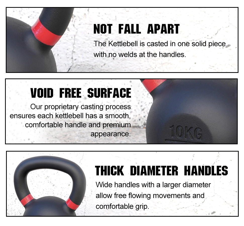 4kg 16kg 20kg 48kg Engraved Kg Lb Pesa Rusa Gym Kettlebell Weight Yoga Fitness Customize Casting Iron Kettle Bell