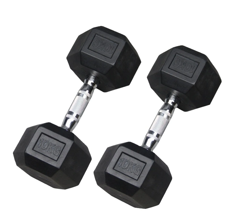 Wholesale Home Gym Fitness Hexagonal Dumbbell Weight Lifting Rubber Coated Hex Dumbbell