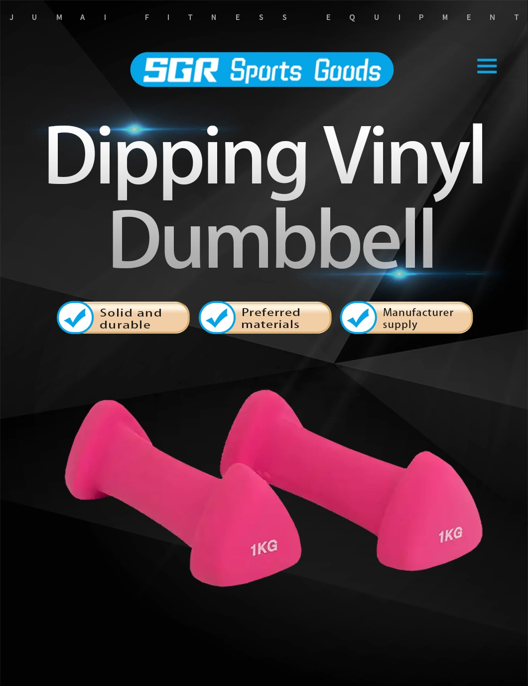 Colorful Custom Logo Vinyl Dipping Neoprene Weight Dumbbells for Women