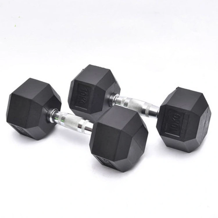 Gym Weights Rubber Hexagon Hex Dumbbells