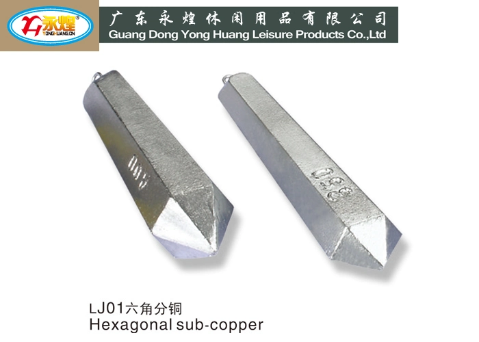 Fishing Lead Weight Hexagonal Sub-Cooper Type Lead Sinker