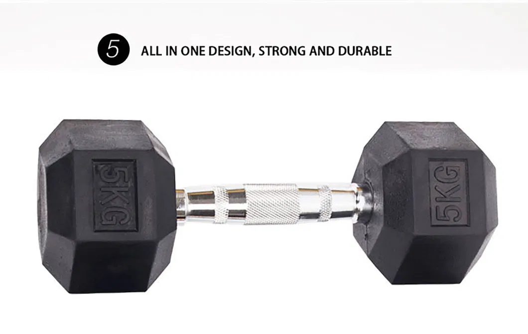 Factory Price Rubber Custom Chrome Arc Handle Rubber Hex Dumbbells Cast Iron Hexagon Dumbbells