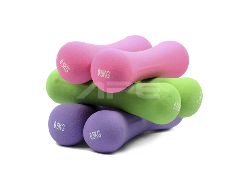 Ape Fitness Training Gym Equipment 1-10kg Colorful Cast Iron Vinyl Dumbbell