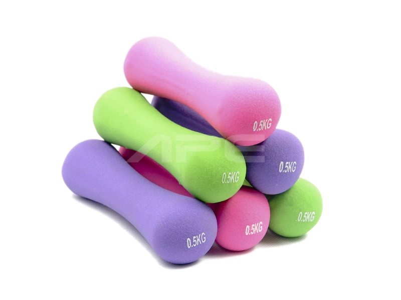 Ape Fitness Training Gym Equipment 1-10kg Colorful Cast Iron Vinyl Dumbbell