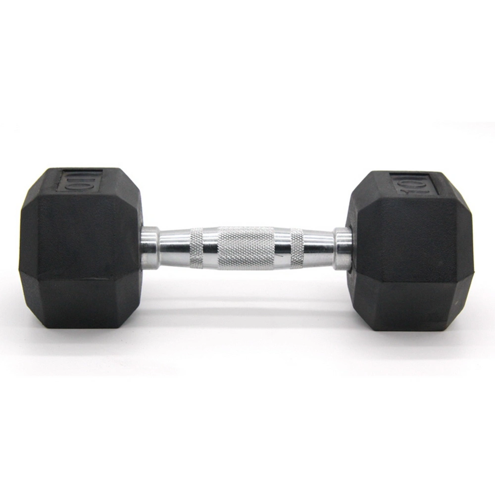 Custom Wholesale Gym Fitness Equipment Rubber Hex Dumbbell