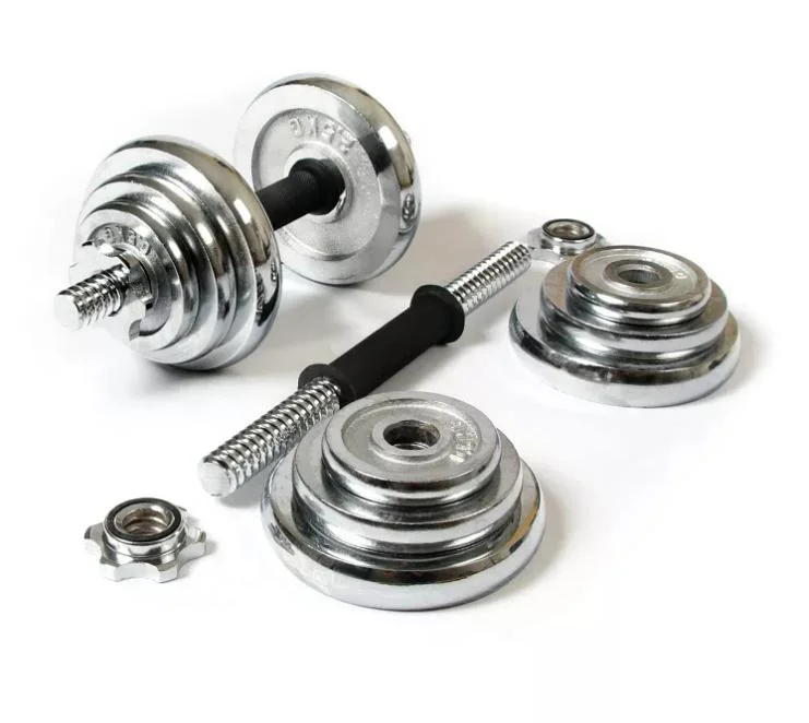 Weight Lifting Gym Equipment Strength Equipment Manufacture Factory 50kg Black Paint Barbell Dumbbell Set with Case