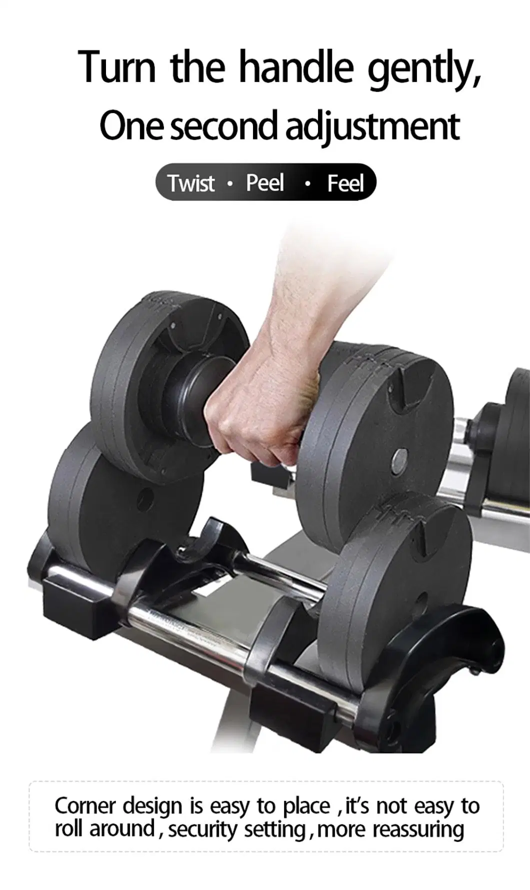 Hot Sale Cast Iron Adjustable Dumbbell Set Gym Free Weights Adjustable Dumbbell