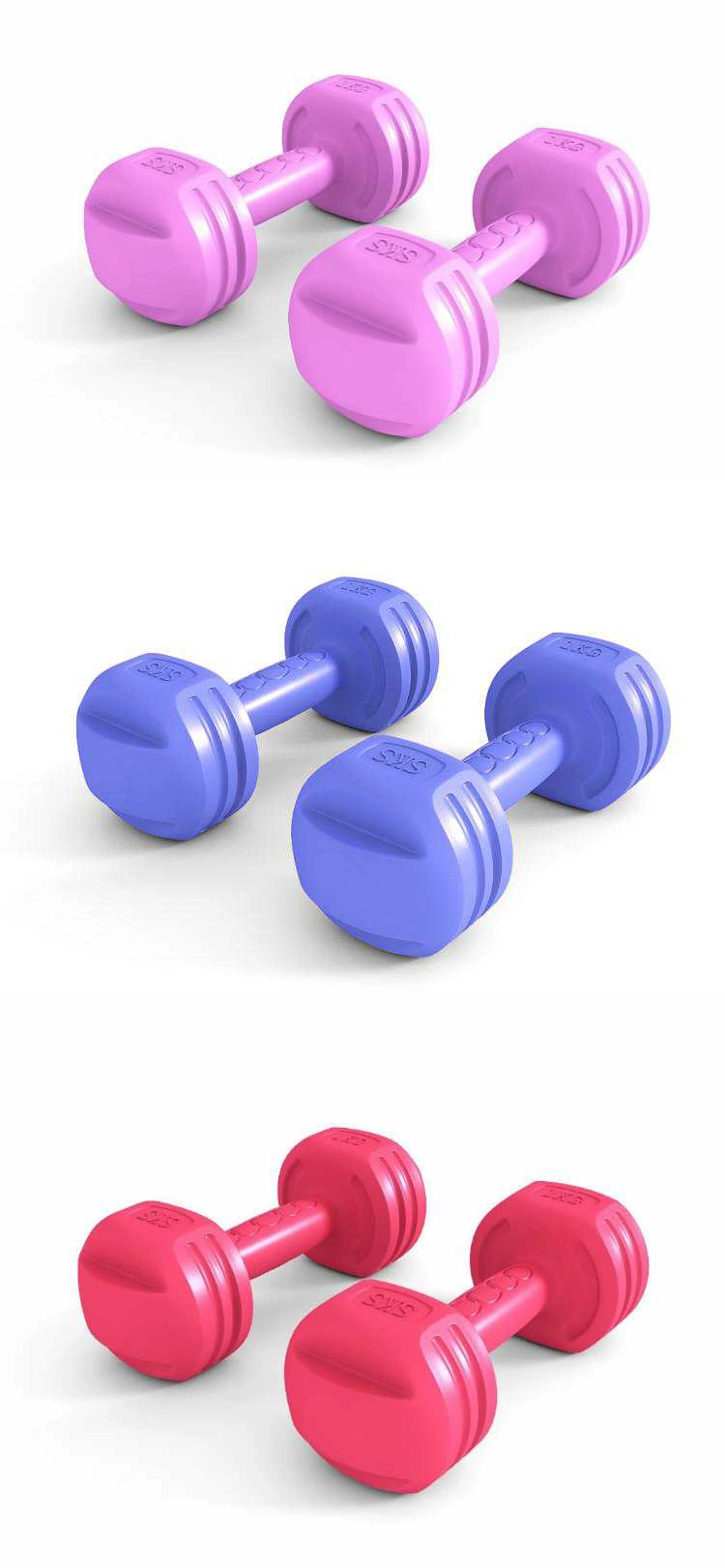 Cheap Gym Fitness Accessories Dumbbell Color Weight Lifting Woman Dumbbell Set