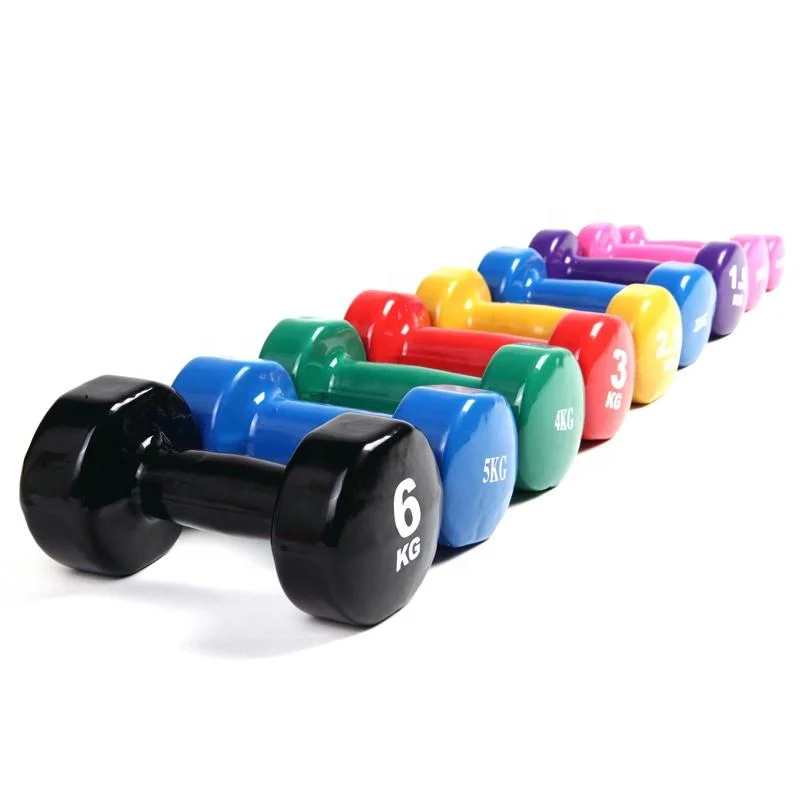 Lightweight Gym and Office Bodybuilding Training Color Dumbbell Hexagonal Design Home Fitness Equipment