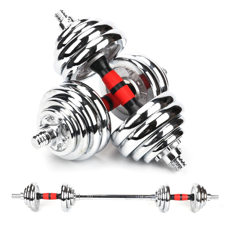 Hot Sale Electroplating Steel Chromed Dumbbell Adjustable Dumbbells Fitness Gym Dumbell Set Chromed Dumbbell Set