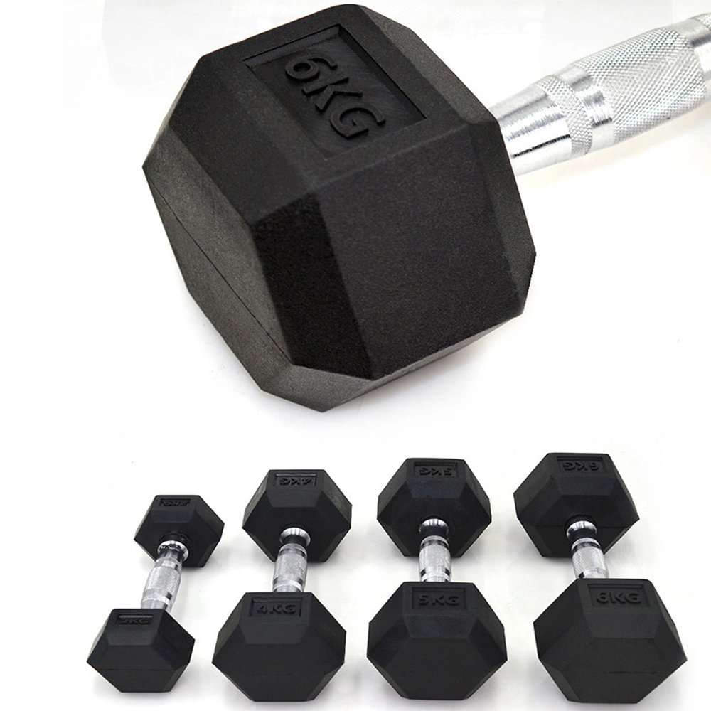 Gym Equipment Round Rubber Gym Fitness Dumbbell
