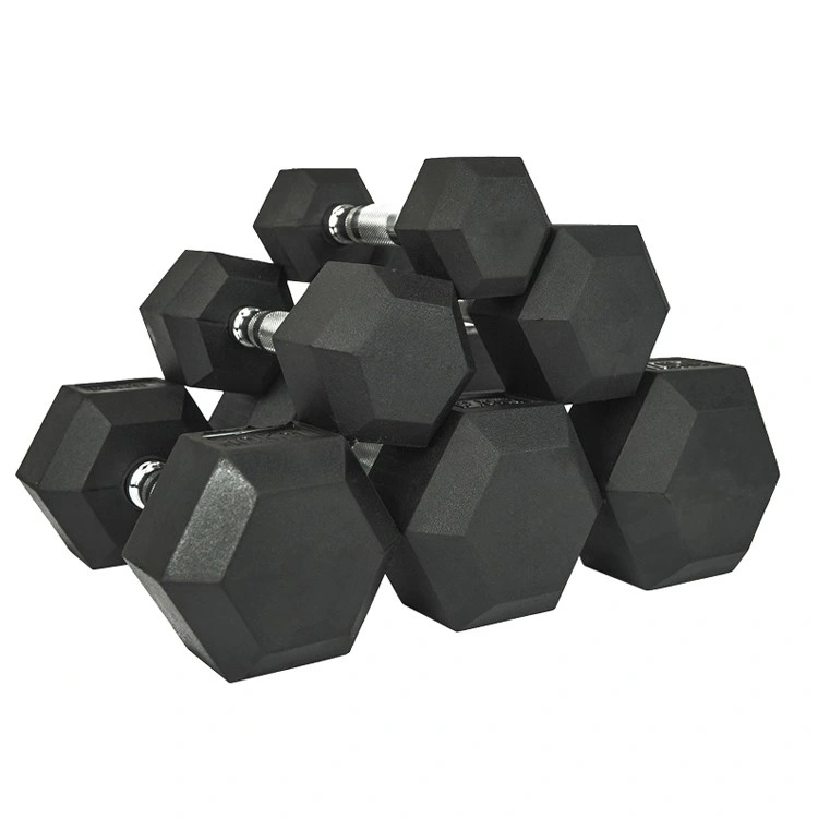 Gym Weights Rubber Hexagon Hex Dumbbells