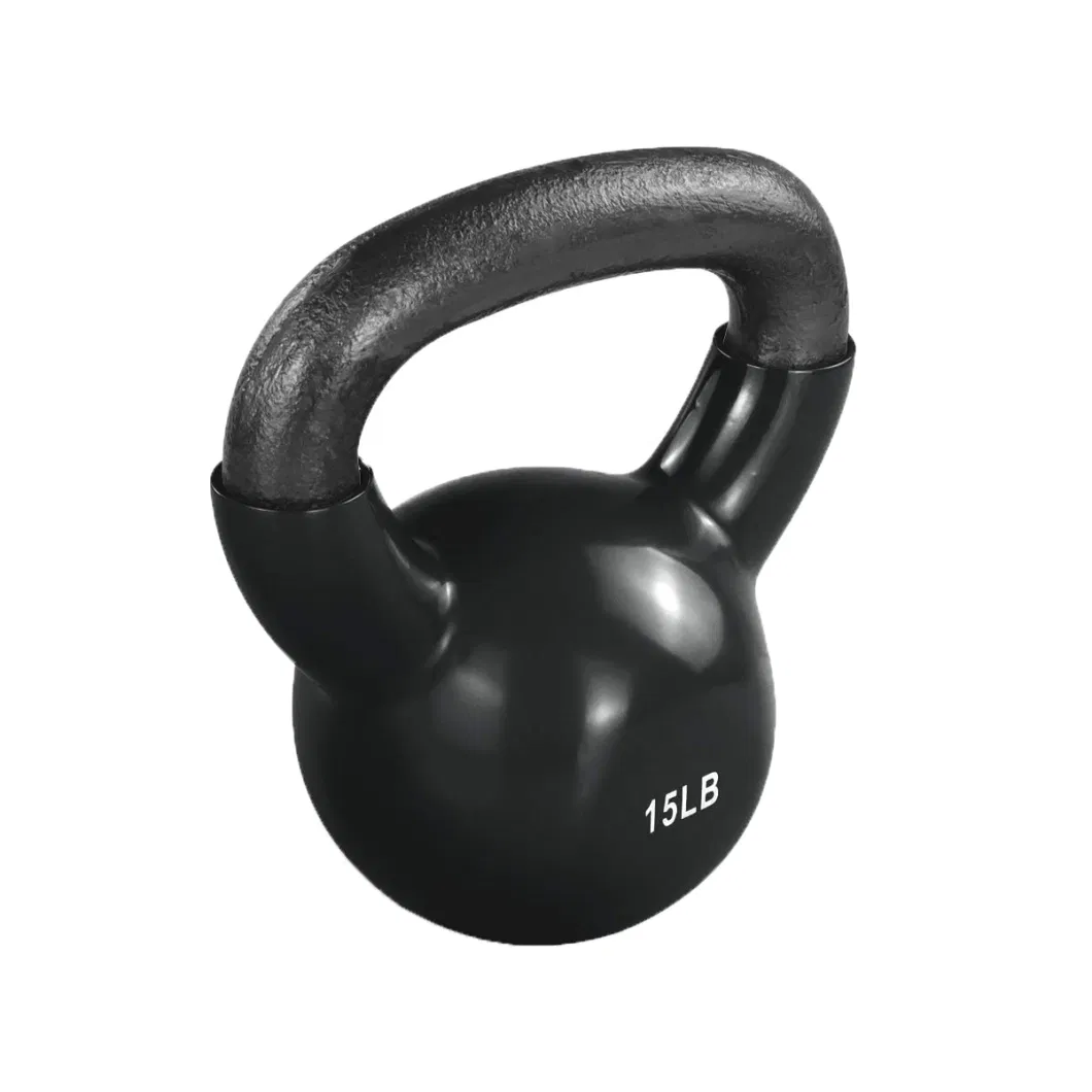 Custom Logo Free Weightcast Iron Vinyl Coated Kettle Bells for Sale PVC Dipping Kettle Bells