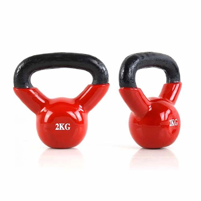 China Fitness 4kg 8kg 12kg 16kg 20kg 24kg 28kg 32kg Black PU Kettlebell Color PU Coated Kettlebell with Chrome Hand