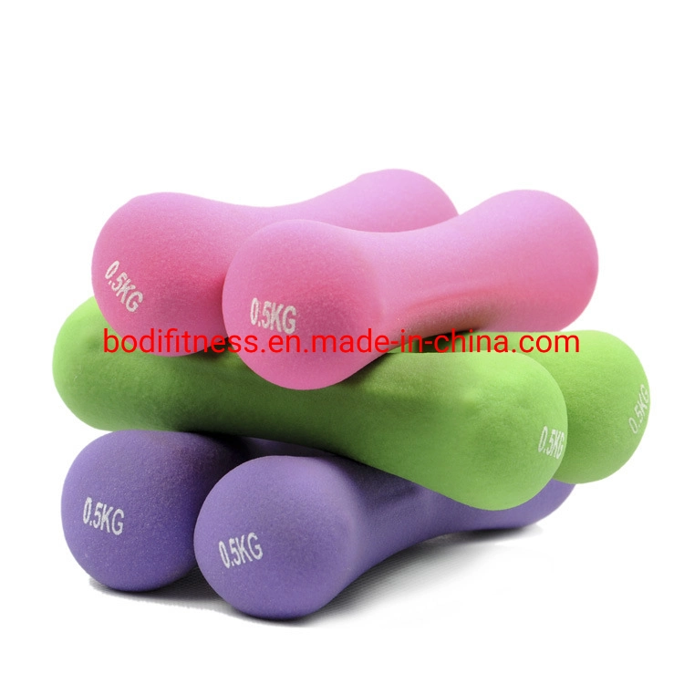 Customized Logo Colorful Dog Bone Vinyl Neoprene Dumbbell