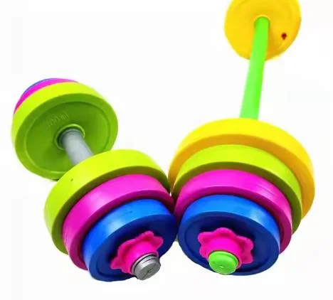 Weight Lifting Rubber Fitness/Colorful Strength Exercise/High Quality Adjustable Dumbbell