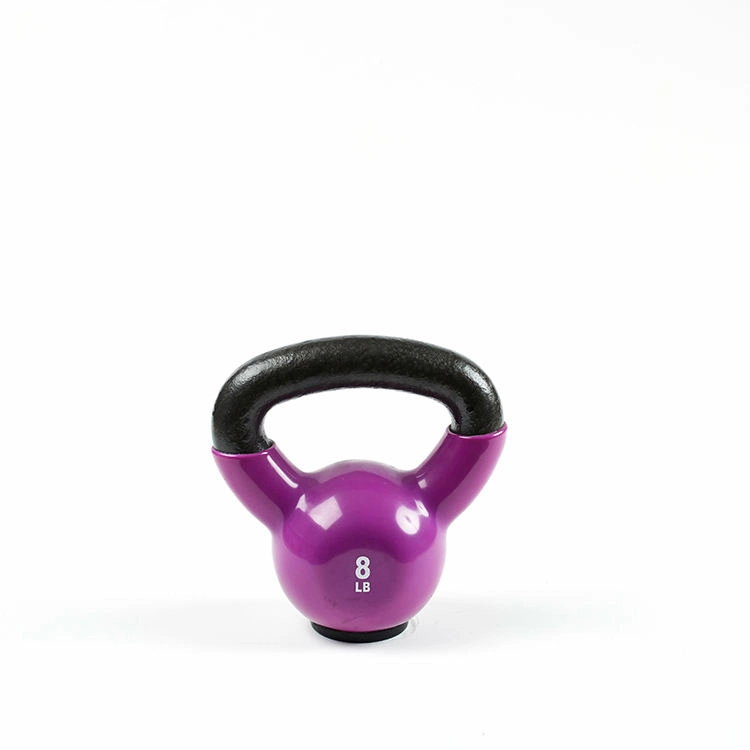 Custom Durable Colored Cast Iron Vinyl Coated Kettle Bell