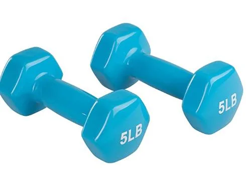 Basics Vinyl Coated Hand Weight Pair Set of 2 5lb Dumbbell