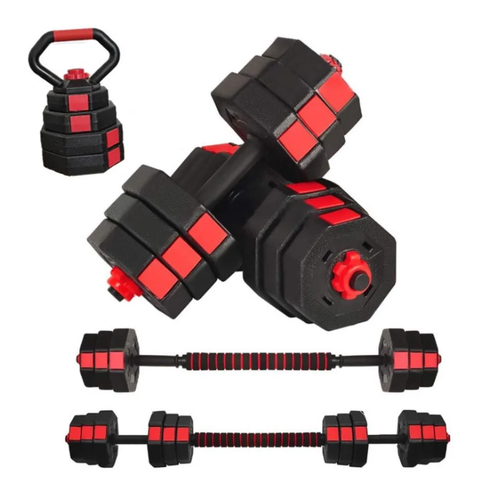 Adjustable Weight Plate with Crank Barbells Fitness Dumbbell Set 2 in 1 Home Fitness Equipment for Men and Women Gym Workout Exercises Wyz19648