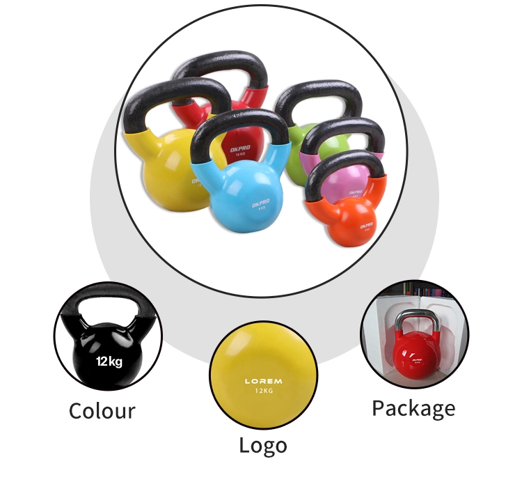 Hotsale Vinyl Coated Kettlebell Free Weight Dipping Iron Kettlebell