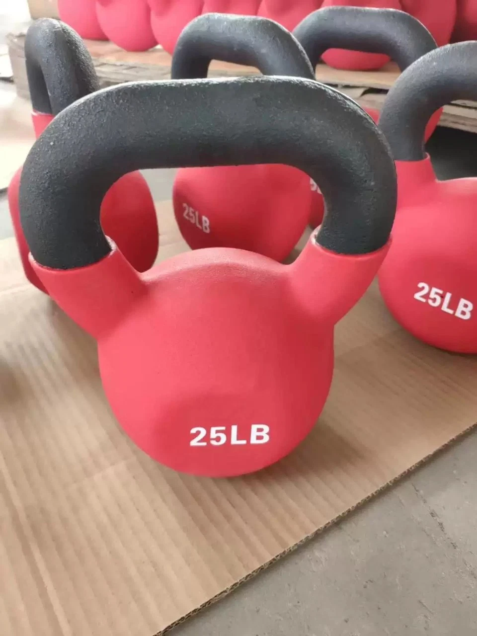 Factory Direct Colorful Neoprene and Vinyl Coated Cast Iron Kettlebell