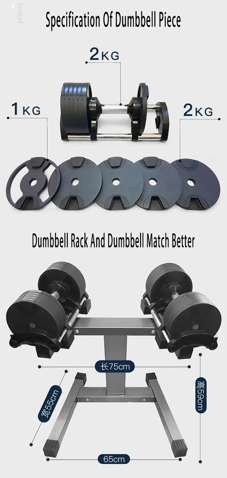 Top Quality Outdoor Indoor Durable Dumbbell Customized Home Gym Weight Dumbbell