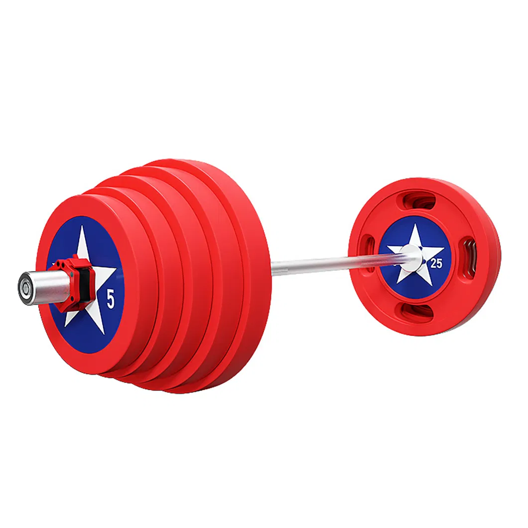 Popular Captain USA PU Dumbbell Barbell Hand Grab Plastic Cover Barbell Fractional Rubber Weight Plates