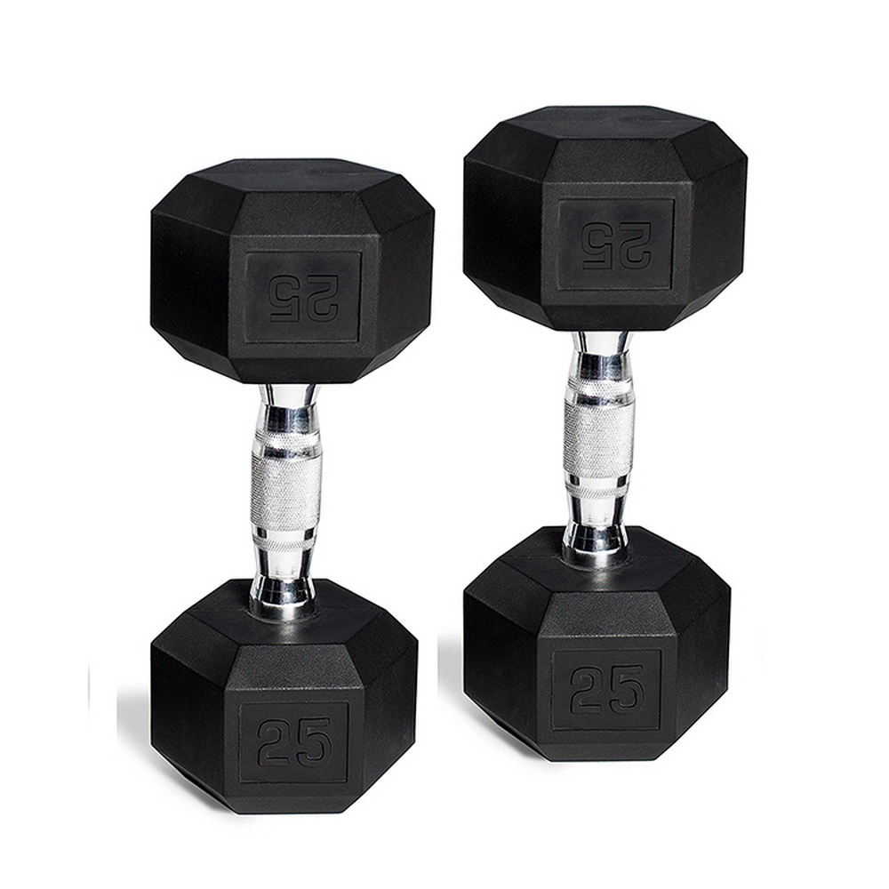 Home Gym Equipment Weight Lifting Hex Rubber Dumbbell