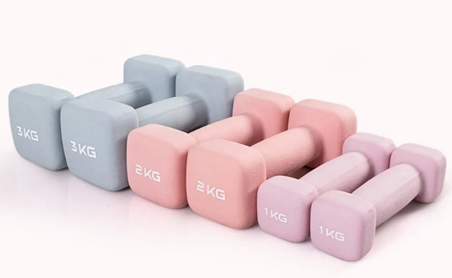 Square New Shape Vinyl Dipped Dumbbell Neoprene Dumbbell