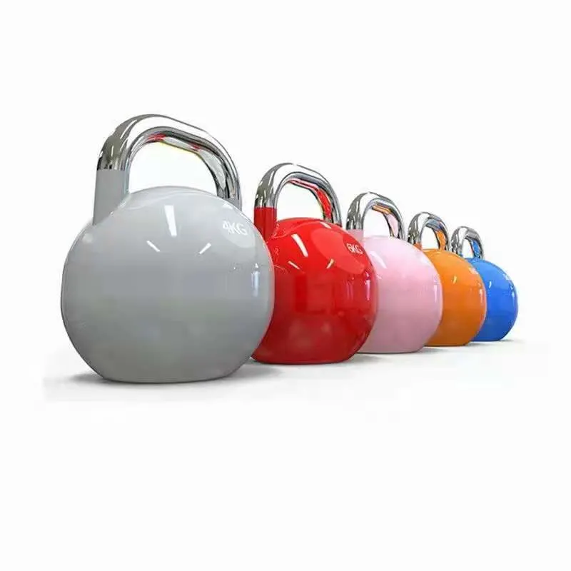 Hot Sale Cast Iron Colored Vinyl Coated Kettlebell- 5lbs-50lbs