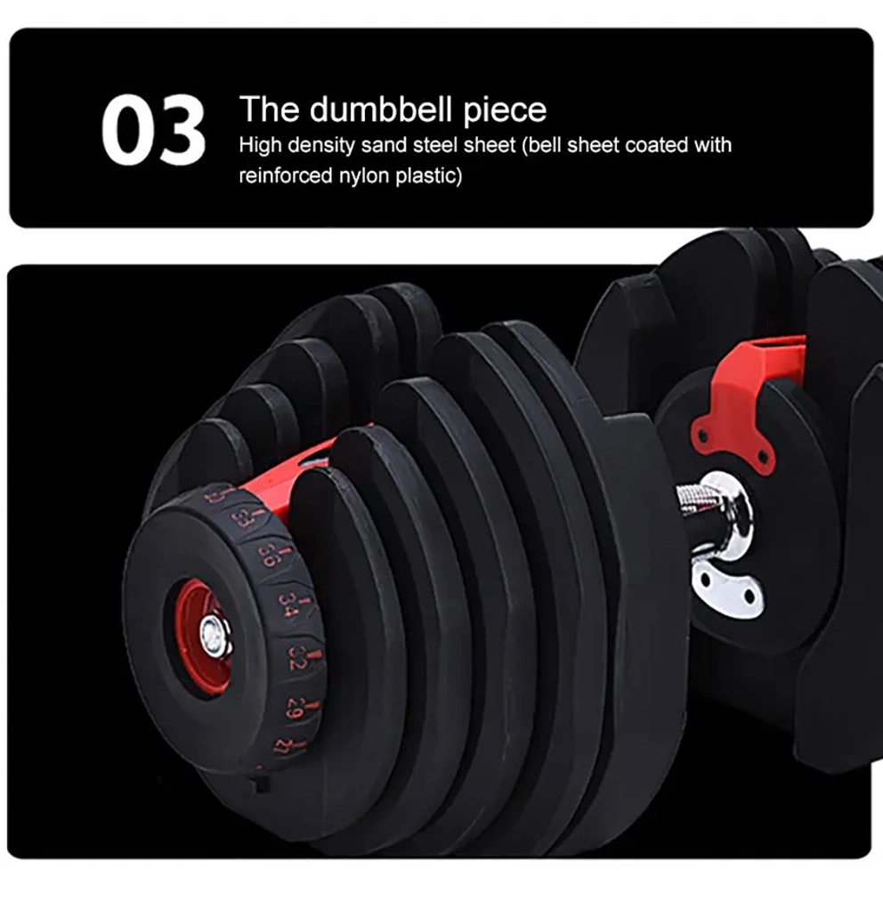 40kg Adjustable Dumbbells Set Exercise &amp; Fitness Fast Adjust Weight for Full Body