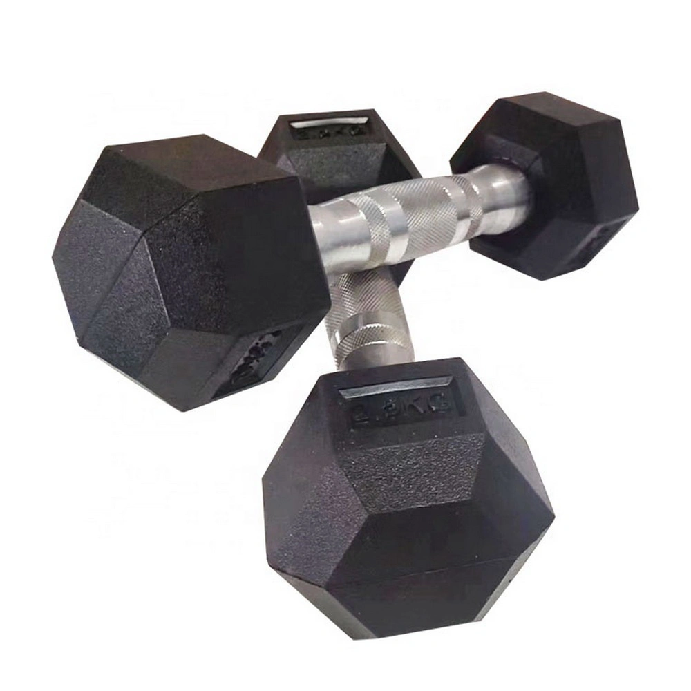 Hot Selling 7.5kg 10kg Rubber Cast Iron Hex Dumbbells for Fitness