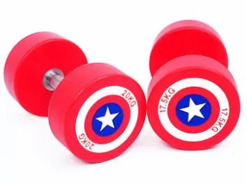 Wholesale American Captain Dumbbell Strength Training Weightlifting Commercial PU Dumbbell Sets Home Gym Fitness Equipment