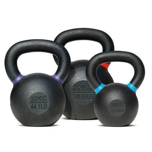 Fitness Powder Coated Cast Iron Kettlebell for Home Strength Exercise Sol