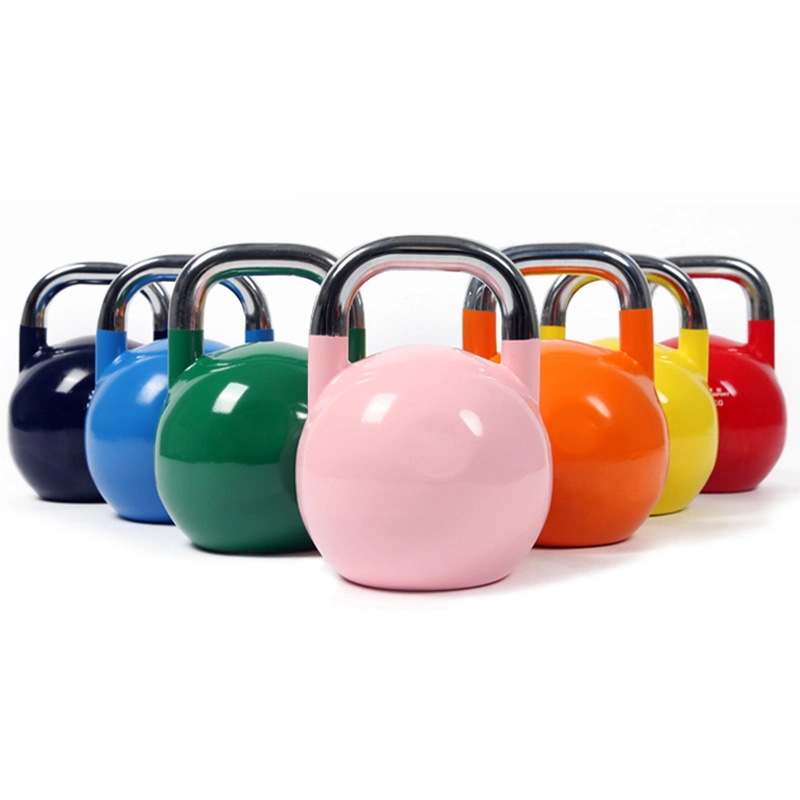 Gym Workout Competition Colorful PVC Vinyl Coated Kettle Bell Painted Cast Iron Kettlebell